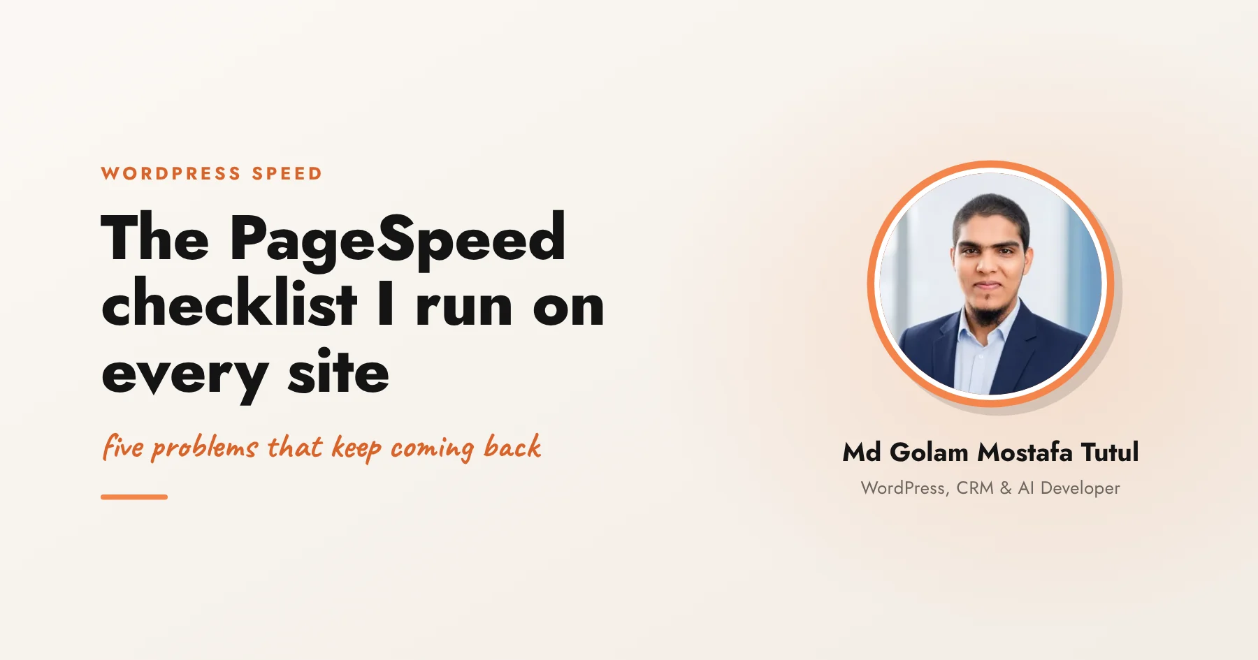 The PageSpeed checklist I run on every WordPress site