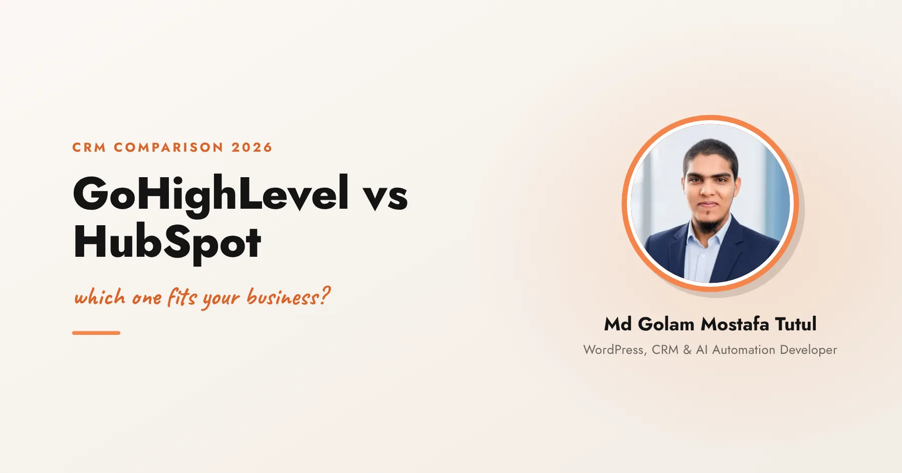 GoHighLevel vs HubSpot comparison 2026